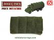 La bâche verte du Berliet GBC 8 KT Gazelle 824 de Dinky Toys fendue