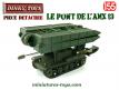 Le ponton dépliant du poseur de pont AMX miniature Dinky Toys France