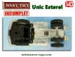 Le tracteur Unic Esterel BP en miniature de Dinky Toys au 1/43e incomplet