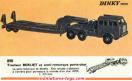 Le Berliet T6 et sa semi remorque porte char miniature Dinky Toys au 1/55e