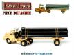 Les six pipelines pour l'Unic saharien miniature de Dinky Toys France