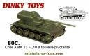 Lot 4 chenilles noires pour char AMX 13 de Dinky Toys France au 1/55e