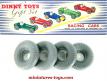 4 pneus Dinky Toys 20/7 gris pour voitures de courses Dinky GB Racing au 1/43e