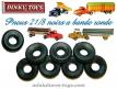 16 Pneus Dinky Toys 21/8 noirs a bande ronde pour vos miniatures Dinky