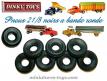 16 Pneus Dinky Toys 21/8 noirs a bande ronde pour vos miniatures Dinky