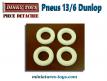 Les 4 pneus Dinky Toys 13/6 blancs striés pour voitures miniatures Dinky