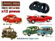 12 pneus Dinky Toys 13/7 noirs et striés pour vos voitures miniatures Dinky