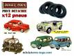 12 pneus Dinky Toys 13/7 noirs et striés pour vos voitures miniatures Dinky