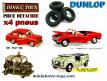 4 pneus Dinky Toys 13/7 noirs et striés Dunlop pour vos voitures miniatures Dinky