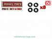 8 pneus Dinky Toys 15/8 noirs lisses pour camions miniatures séries 24/500