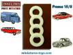 Les 4 pneus Dinky Toys 15/8 blancs striés pour voitures Dinky séries 24/500