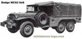 Le Dodge 6x6 WC 63 militaire miniature de France Jouets incomplet au 1/55e