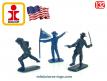 Lot de 3 fantassin de la cavalerie US en plastique de la marque Dulcop au 1/32e