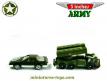 La voiture d'état major et le lance roquettes en miniatures au 1/65 et 1/87e