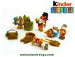 Un ensemble de 5 chats égyptiens en figurines plastique Ferrero Kinder Surprise