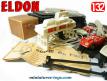 Le circuit de courses automobiles électrique miniature par Eldon USA au 1/32e