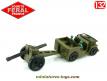 La Jeep Willys militaire avec canon jouet de bazar en plastique par Feral au 1/32e