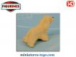 Le chien blanc en miniature métal au 1/43e