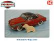 Le chien blanc en miniature métal au 1/43e