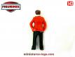 La figurine de l'homme au blouson rouge en miniature métal au 1/43e