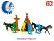 Un lot d'indiens en figurines plastique China au 1/36e