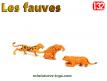 Un lot de 3 fauves en miniatures plastique au 1/32e