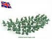 Un ensemble de 40 soldats anglais 1960 en plastique au 1/36e
