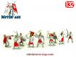 Les 11 petits soldats moyenâgeux et chevaliers en figurines plastique au 1/32e