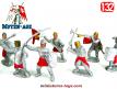 Les 11 petits soldats moyenâgeux et chevaliers en figurines plastique au 1/32e