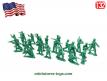 Un ensemble de 24 soldats américains contemporains en plastique au 1/32e