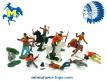 Lot de 11 figurines swoppet Western au 1/32e incomplètes pour certaines