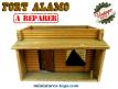 Le fort Alamo miniature en isorel et bois pour Cow-boys miniatures a restaurer