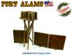 Le fort Alamo miniature en isorel et bois pour Cow-boys miniatures a restaurer