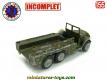 Le Dodge 6x6 WC 63 militaire miniature de France Jouets incomplet au 1/55e