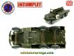 Le Dodge 6x6 WC 63 militaire miniature de France Jouets incomplet au 1/55e