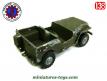 La Jeep militaire en miniature de France Jouets incomplète au 1/38e