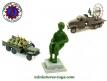 Le militaire assis en résine vert kaki pour miniatures France Jouets au 1/55e