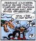 La figurine de Gaston Lagaffe et son chat botté réalisé en résine par Plastoy