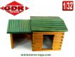 La maison avec écurie bois western du Fort Texas en miniature par GDR au 1/32e