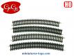 Un lot de 4 rails courbes pour trains miniatures par gégé France au H0