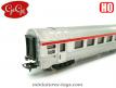 La voiture voyageurs Inox du Trans Europ Express en miniature Gégé au HO H0