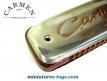 Un harmonica en métal et bois de marque Carmen made in Poland