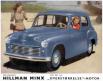 La Hillman Minx rouge de 1951 en miniature a moteur par Chad-Valley au 1/43e