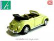 Le cabriolet Coccinelle Volkswagen en miniature par Hongwell au 1/60e