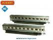 Les 2 voitures voyageurs inox SNCF en miniatures par Hornby France au HO H0