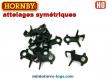 Un lot de 10 attelages symétriques pour train miniature Hornby au H0 HO