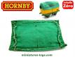 La bâche verte Saint Frères du wagon tombereau miniature Hornby échelle zéro O