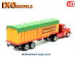 Le Willème LC 610 T et sa semi remorque bâchée miniature Ixo Models au 1/43e