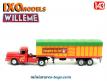 Le Willème LC 610 T et sa semi remorque bâchée miniature Ixo Models au 1/43e