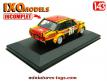 La Fiat Abarth 131 MonteCarlo en miniature par Ixo Models au 1/43e incomplète